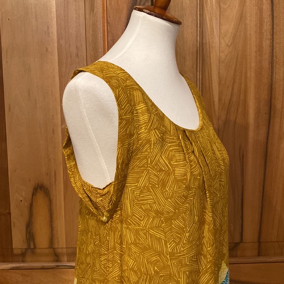 We Love Vera - Colorful Sunflower Batik Tank-Top/Sleeveless Blouse, EUC - 6 - Picture 9 of 9